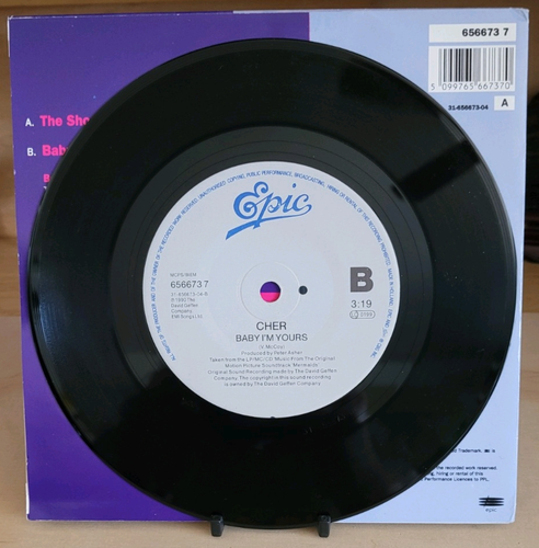 CHER: The Shoop Shoop Song  1990 Epic Records (6566737) UK Import -7" Vinyl - Picture 4 of 4