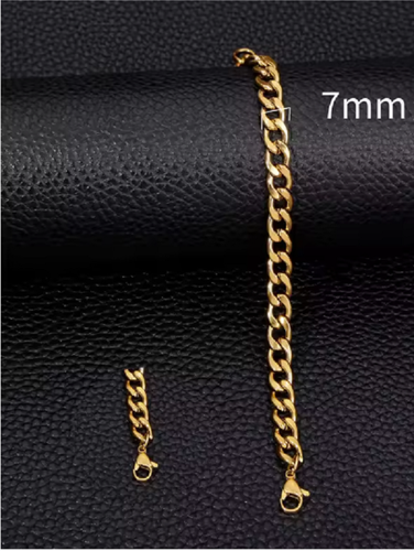 BRAZALETE PARA HOMBRE MINIMALISTA CADENA ESTILO CUBANA DE 22 CM. ANCHURA 3MM - Bild 2 von 2