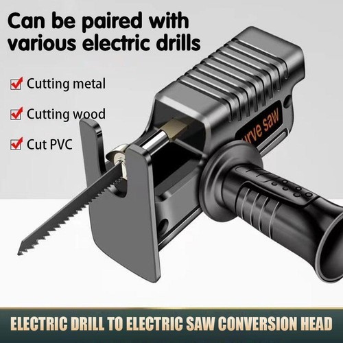 Portable Reciprocating Saw Adapter Electric Drill Jigsaw Power Cutter Wood K8L0 - Picture 2 of 14