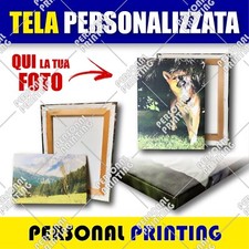 FOTO QUADRO STAMPA SU TELA + TELAIO in LEGNO Arredo REGALO Personalizzato CANVAS