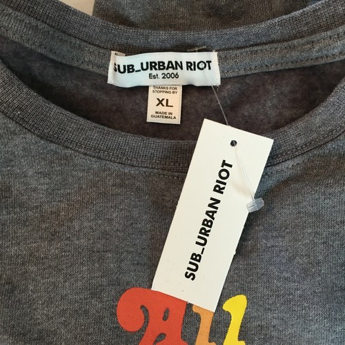 Sub_Urban Riot Grey Pull-Over L/S Sweater "All Sunshine and Rainbow" Youth XL - Picture 3 of 5