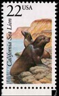 US Scott # 2329, California Sea Lion, North American Wildlife 1988 22¢ Stamp MNH