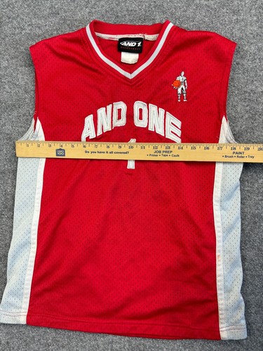 Vintage And 1 Basketball Jersey Youth Large Red Mesh Y2K Basketball #1 - Picture 4 of 7