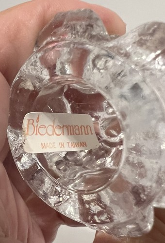 New Old Stock - Biedermann - Glass Christmas Tree Candle Holder - Picture 5 of 7