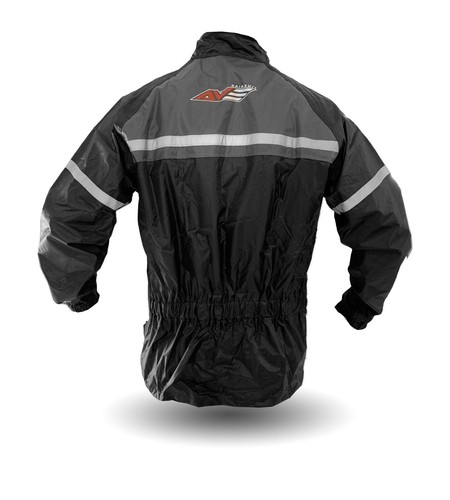 2pc Waterproof Riding Suit – Black and grey , Medium - Picture 2 of 4