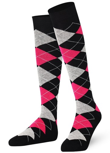 Mysocks Unisex Calcetines Largos Hasta la Rodilla Argyle Mejor Algodón Peinado - Imagen 69 de 152