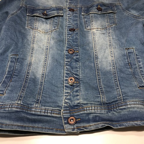 Noroze Jacket Mens Size Large Blue Button Front Denim Cotton Blend Stretch NWT - Picture 5 of 12