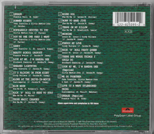 Grease (Original Soundtrack) by Various Artists (CD, 1991) NEW! - Picture 2 of 2