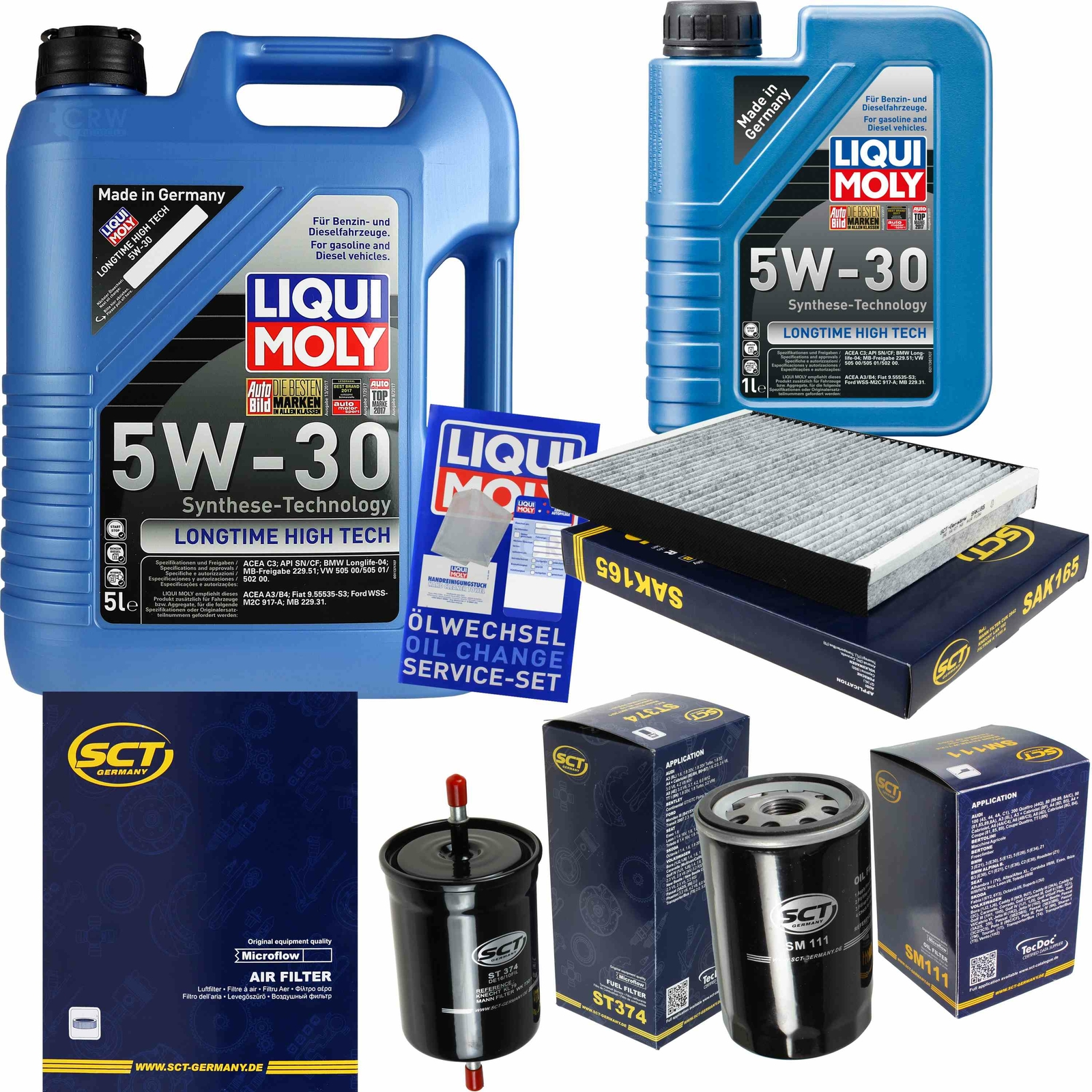 Details zu 6L Liqui Moly Longtime High Tech 5W-30 + SCT-Germany Filterpaket 11246938 Sonderpreis NEU