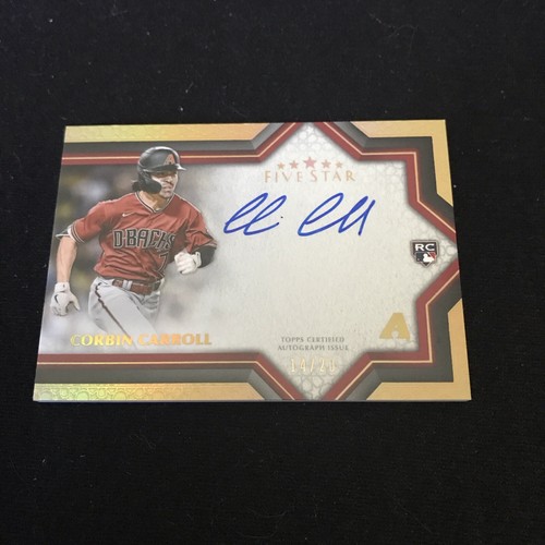 CORBIN CARROLL 2023 TOPPS FIVE STAR ROOKIE SIGNATURES GOLD RC AUTO 14/20