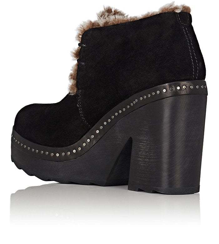 Rag & Bone Inez Ante & & Ante Shearling desierto Zuecos Negros Botas al Tobillo US 8 463cba Rag & Bone Inez Ante & & Ante Shearling desierto Zuecos Negros Botas al Tobillo US 8 463cba