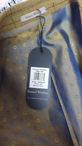 Mens Wool Suit, Jacket&trousers, Samuel Windsor, Olive, 44", New with tags, 0201 - Picture 12 of 16