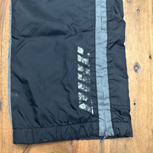 Vintage Nike Trainingshose Damen XL schwarz Y2K Baggy Windbreaker silber Etikett 2000er - Bild 8 von 13