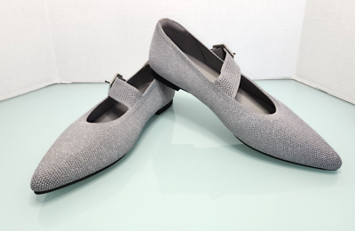 Vivaia Mary Jane pointed toe buckle flat knit comfort shoes