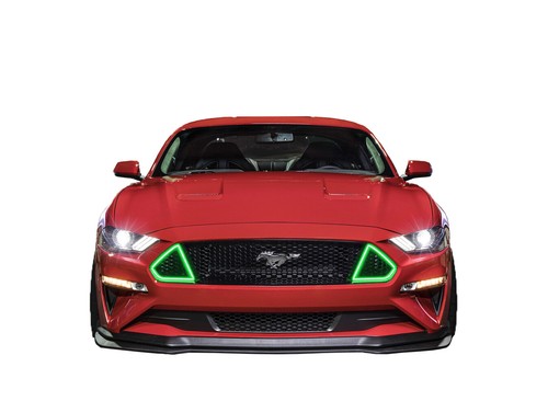 Kit halo LED de montaje en superficie multicolor RGB para faros Ford Mustang 2018-2023 - Imagen 3 de 11