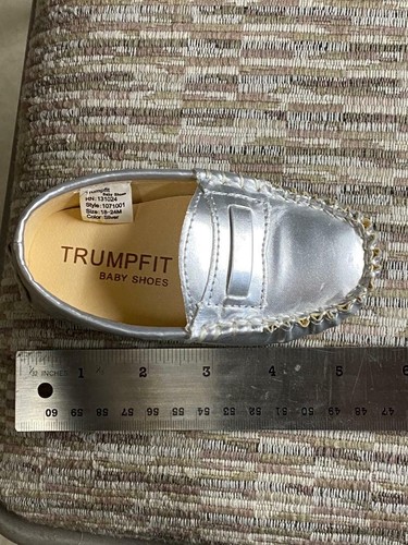 BABY GIRL LEATHER PU SILVER COLOR SHOES SIZE 0-24M - Picture 6 of 8