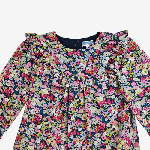 Jacadi Paris Girls Liberty Fabric Blouse Floral Print Long Sleeve Soze 10Y - Picture 3 of 11