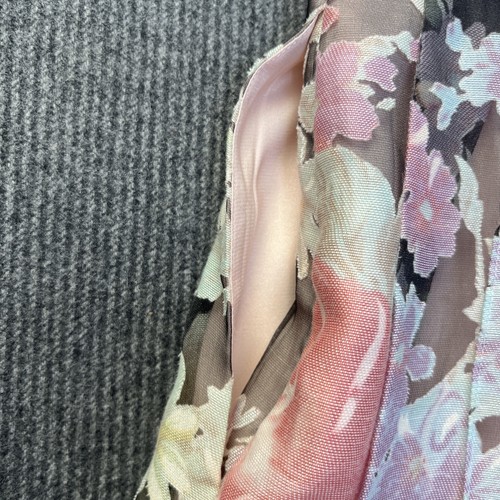 Ted Baker midi skirt size 1 pink pastel floral linen mix cottage core romantic - Picture 16 of 24