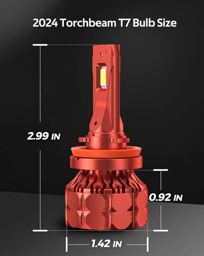 H11/H8/H9 Bulbs 34000LM T7 H11 Bulbs Fog Bulbs 6500K Cool White - Picture 7 of 7