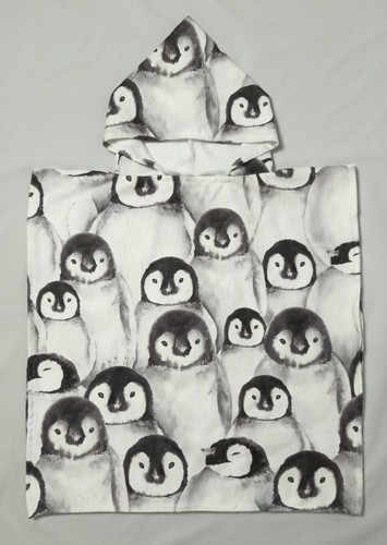 Sea Turtle Dolphin Whale Penguin Hooded Poncho Towel Swim Beach Changing Robe - Picture 4 of 36