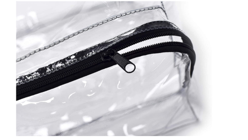 Lunch Bag Large Clear Work See Through Plastic Box Adjustable Strap Led BPA Free - Picture 7 of 8