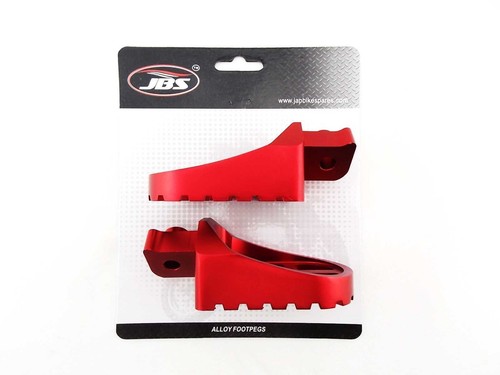HONDA XR100 85-04 JBS RED CNC BILLET ALLOY FOOT PEG SET PAIR FOOTPEGS REST - Bild 3 von 6