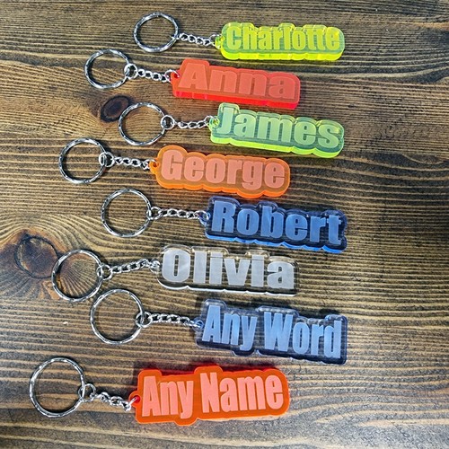 BEST Personalised FROZEN KEYRING KEYCHAIN GIFT ANY NAME SCHOOL CHRISTMAS ⭐⭐⭐⭐⭐ - Picture 3 of 18