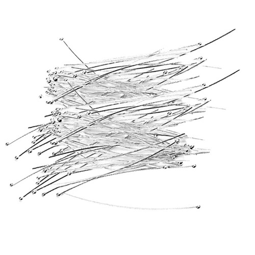 100pcs Silver Simple Ball Head End Pins For - Picture 5 of 9