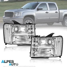 2PCS Headlights Front Lamp For 2007-2013 GMC Sierra 1500 2007-2014 2500HD 3500HD