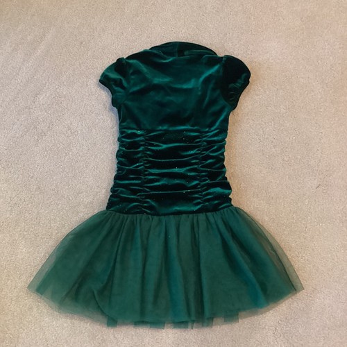 IZ AMY BYER 6 X SPARKLY GREEN HOLIDAY SEASON PARTY DRESS, VELOUR TOP, TULLESKIRT - Picture 4 of 4
