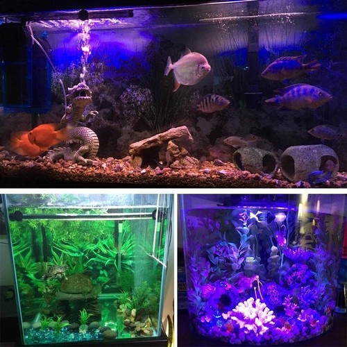 Aquarium Fish Tank Submersible LED Light Lamp Tube Bar RGB Remote Control UKPlug - Picture 7 of 15