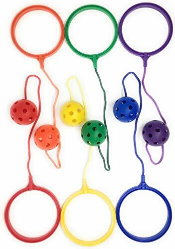 Nickanny's Multicolored Sports Swing Ball Ankle Jump Rope (Set of 6) - Picture 1 of 4