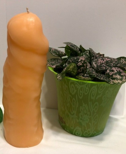 Penis Candle 7" x 3" WAX Flesh bachelorette/bachelor Willy Dickie gag gift - Picture 5 of 5
