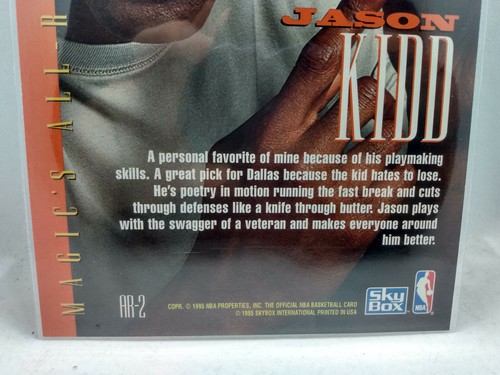 1994-95 NBA Hoops Basketball #AR-2 Jason Kidd JUMBO RC Oversized Box Topper Card - Picture 6 of 8