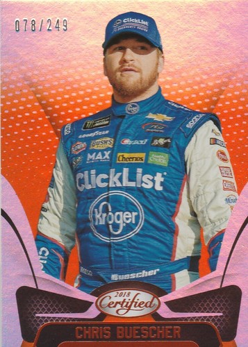 2018 Certified Nascar Racing Base Insert Orange Mirror Parallel You Pick /249 - Picture 6 of 32
