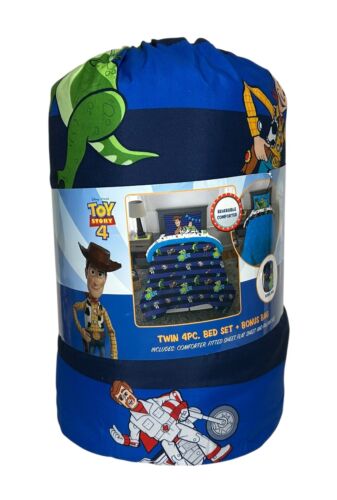 Disney Pixar Toy Story 4 Twin Comforter Bed Set + Bonus Bag - NEW