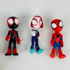 Marvel Hasbro Spidey  His Amazing Friends Miles Ghost Ryder 3 Cake Toppers Toys