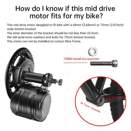 TSDZ8 tongsheng Mid Drive Motor Kit 750W 500W 250W electric bicycle US - Picture 4 of 10