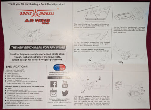 FPV Drohne SonicModell AR. Wing Pro EPP weiß incl. Motor, Prop, ESC u. Servos - Bild 12 von 22