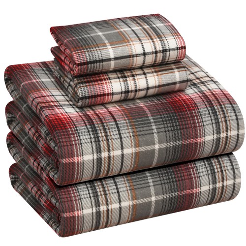 100% Cotton Flannel Sheet Set Deep Pockets Breathable Warm 170 GSM Cozy Soft - Picture 211 of 495