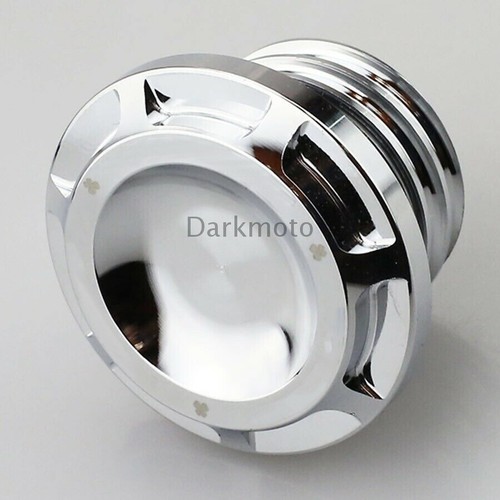 Tapa de gasolina cromada para tanque de combustible para motocicleta Harley Sportster Dyna Touring Softail - Imagen 1 de 6