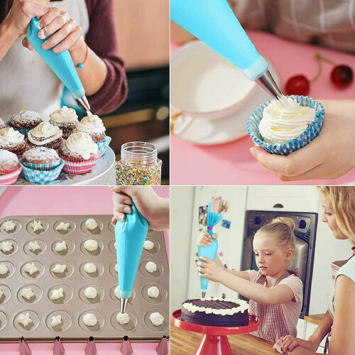 42 Pcs Cake Decorating Kit Set Tools Bags Piping Tips Pastry Icing Bags Nozzles - Picture 13 of 14