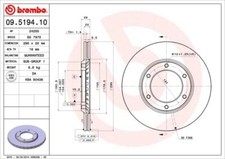 2x BREMBO 09.5194.10 Bremsscheibe passend für NISSAN