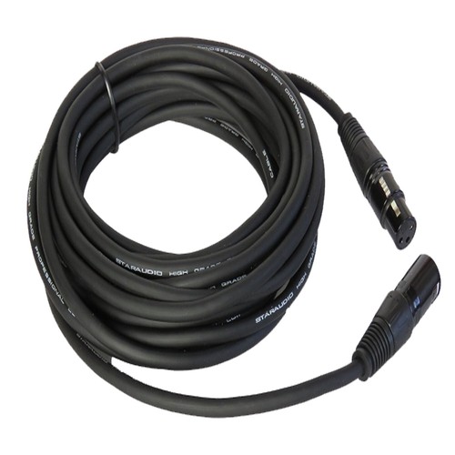 Paquete de 6 cables mezcladores macho de 25 pies para altavoz PA DJ cables XLR hembra blindados de 3 pines - Imagen 5 de 20
