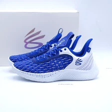 Size 11.5 Men's Under Armour Curry Flow 9 Basketball Shoe 3025631-401 Blue/White