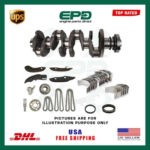 For Bmw N47 2.0L Engine Crankshaft Chain Kit + Rebuild Parts N47D20 Diesel Motor