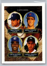 1993 topps baseball top prospects mike piazza / fordyce/delgado/leshnock gold rc