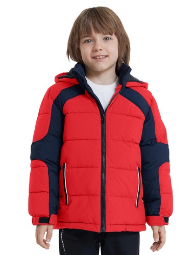 ZSHOW Boys' Puffer Jacket Waterproof Warm Winter Coa Fleece Snow Coat Hooded - Picture 57 of 68