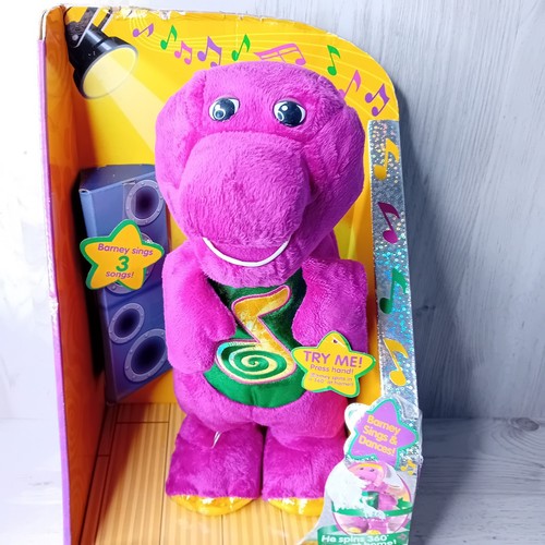 BARNEY SINGS & DANCES PELUCHE 2002 FISHER PRICE - NUOVO MA DANNEGGIATO - RARO GIOCATTOLO RETRÒ - Foto 4 di 15
