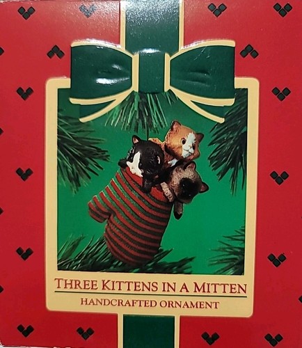 Three Kittens In A Mitten Hallmark Keepsake Ornament 1984
